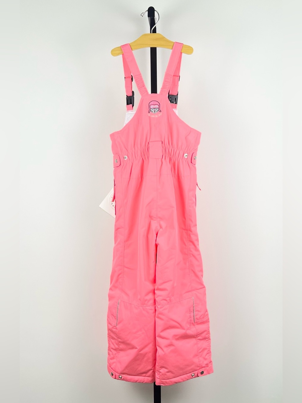 Poivre Blanc Girls Ski Jacket and Overall/Bib Ski Pants Set, Punch Pink, Size 7 - Picture 9 of 14